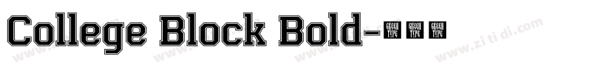 College Block Bold字体转换 College Block Bold字体转换